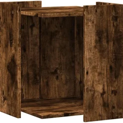 vidaXL Mueble arenero para gatos madera 42x42x51 cm Roble ahumado Hot