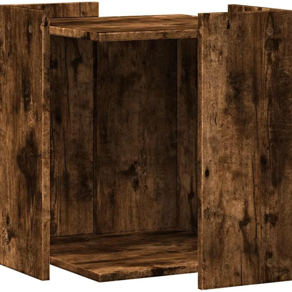 vidaXL Mueble arenero para gatos madera 42x42x51 cm Roble ahumado Hot