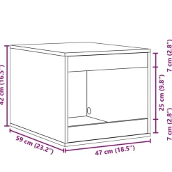 vidaXL Productos Para Mascotas-Mueble arenero para gatos madera ingeniería 47x59x42 cm