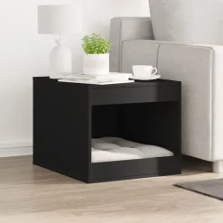 vidaXL Mueble arenero para gatos madera ingeniería 47x59x42 cm Negro