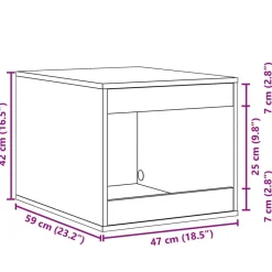 vidaXL Productos Para Mascotas-Mueble arenero para gatos madera 47x59x42 cm