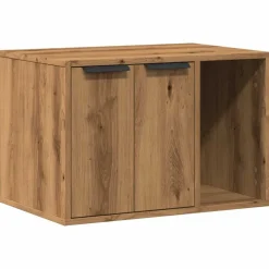 vidaXL Mueble arenero para gatos madera ingeniería artisian 60x40x40cm Roble