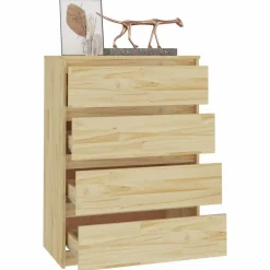 vidaXL Mueble auxiliar madera maciza de pino 60x36x84 cm Natural Sale