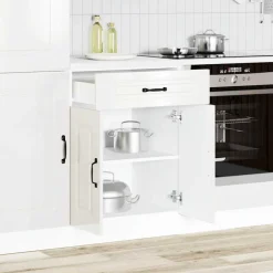 vidaXL Armarios Y Almacenamiento-Mueble bajo cocina Kalmar madera ingeniería blanca