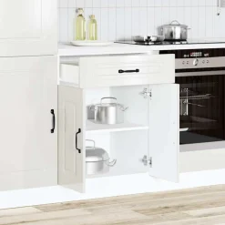 vidaXL Armarios Y Almacenamiento-Mueble bajo cocina Kalmar madera ingeniería blanca