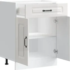 vidaXL Armarios Y Almacenamiento-Mueble bajo cocina Kalmar madera ingeniería blanca