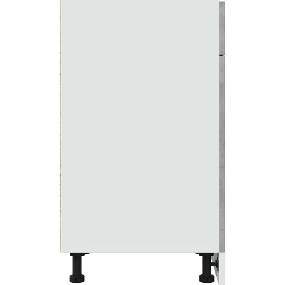 vidaXL Mueble bajo con cajón "Lyon" de, gris hormigón, 40 x 46 x 81,5 cm, madera de ingeniería Gris hormigón Discount
