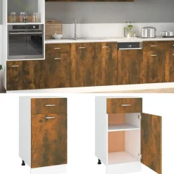 vidaXL Armarios Y Almacenamiento-Mueble bajo con cajón "Lyon" de, , 40 x 46 x 81,5 cm, madera de ingeniería