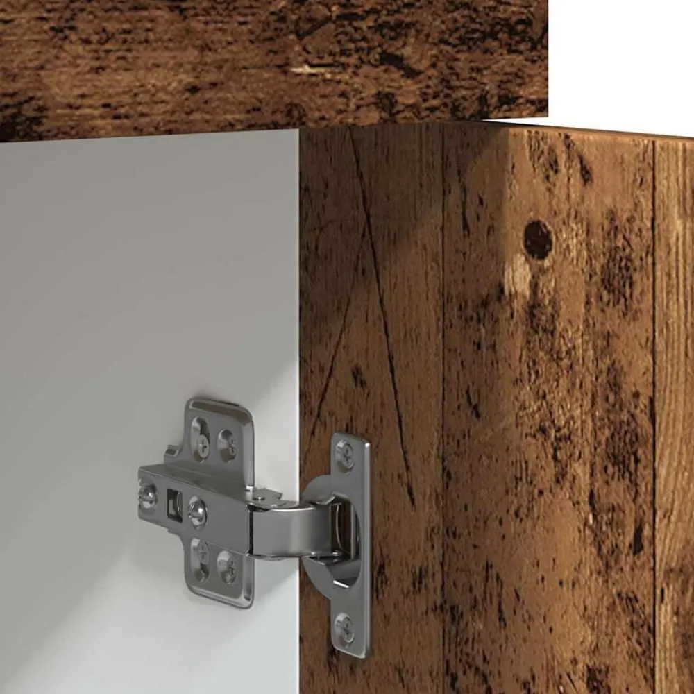vidaXL Mueble bajo con cajón "Lyon" de, madera vieja, 50x46x81,5 cm, madera de ingeniería Madera antigua Sale