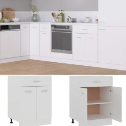 vidaXL Armarios Y Almacenamiento-Mueble bajo con cajón "Lyon" 60x46x81,5 cm madera de ingeniería