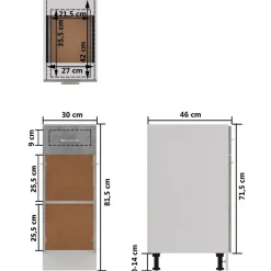 vidaXL Mueble bajo con cajón 