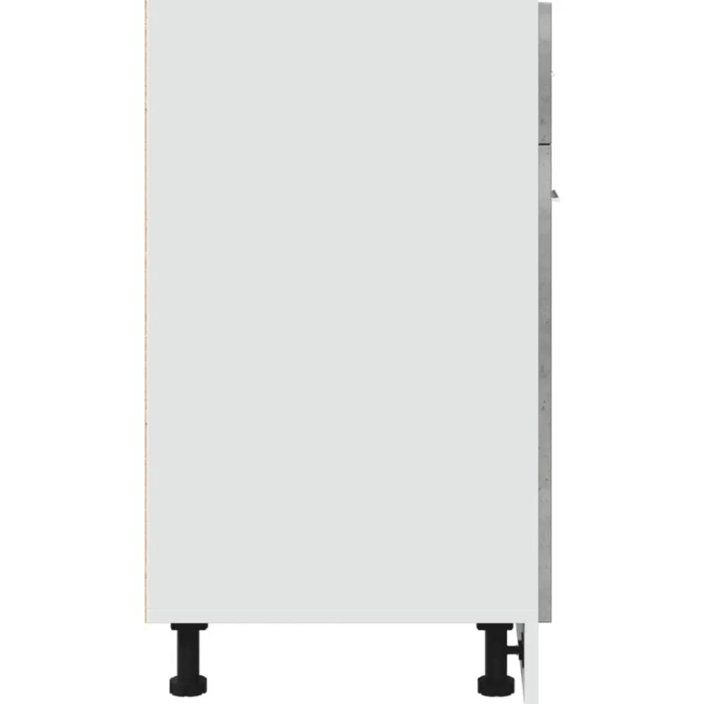 vidaXL Armarios Y Almacenamiento-Mueble bajo con cajón "Lyon" de, gris hormigón, 60 x 46 x 81,5 cm, madera de ingeniería
