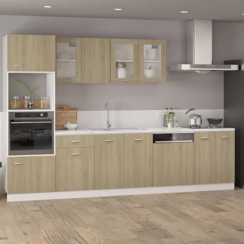 vidaXL Mueble bajo con cajón "Lyon" de , 50 x 46 x 81,5 cm, madera de ingeniería Roble Sonoma Discount