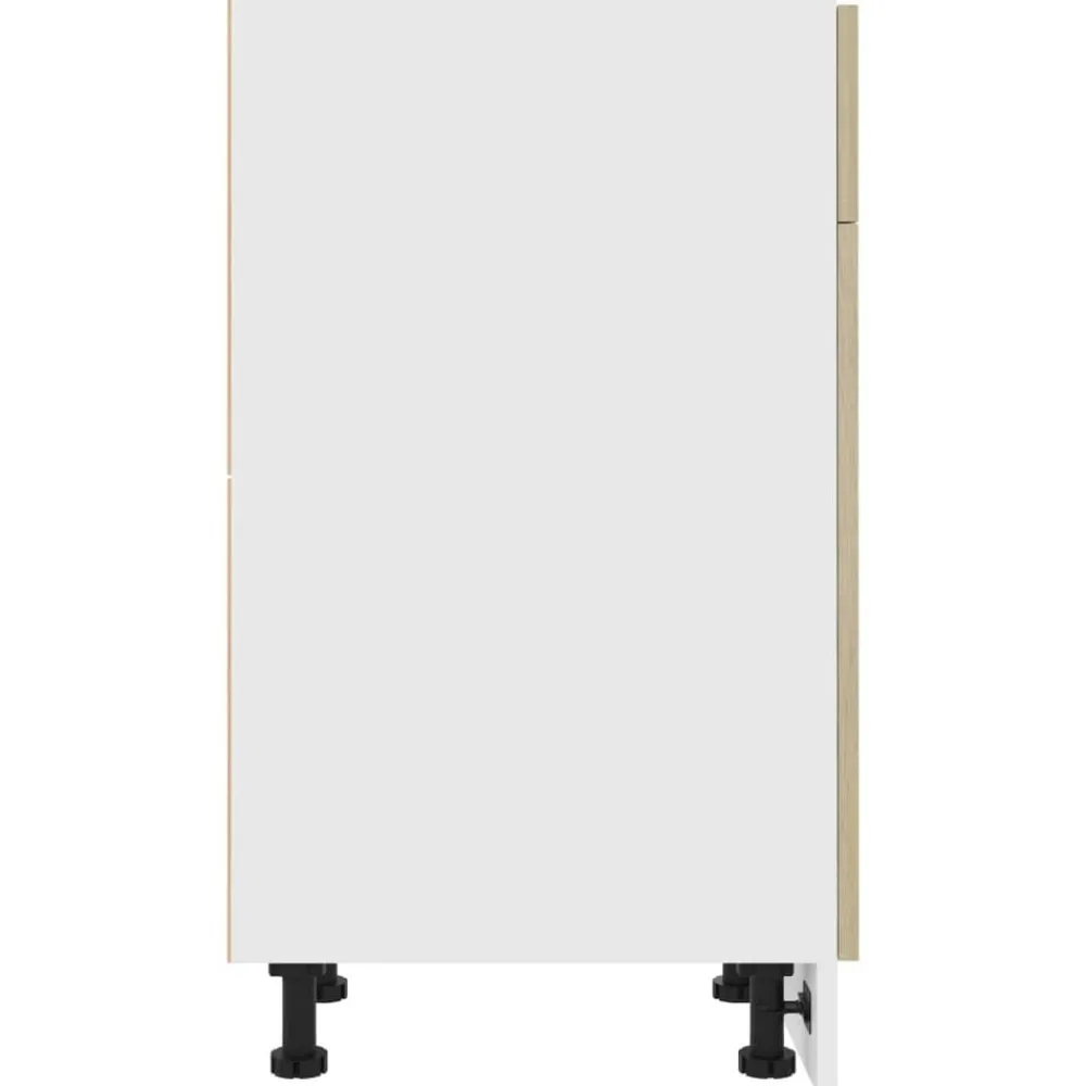 vidaXL Mueble bajo con cajón "Lyon" de , 50 x 46 x 81,5 cm, madera de ingeniería Roble Sonoma Discount
