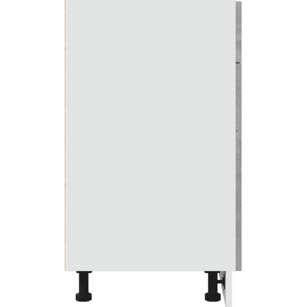 vidaXL Armarios Y Almacenamiento-Mueble bajo con cajón "Lyon" de, gris hormigón, 80 x 46 x 81,5 cm, madera de ingeniería