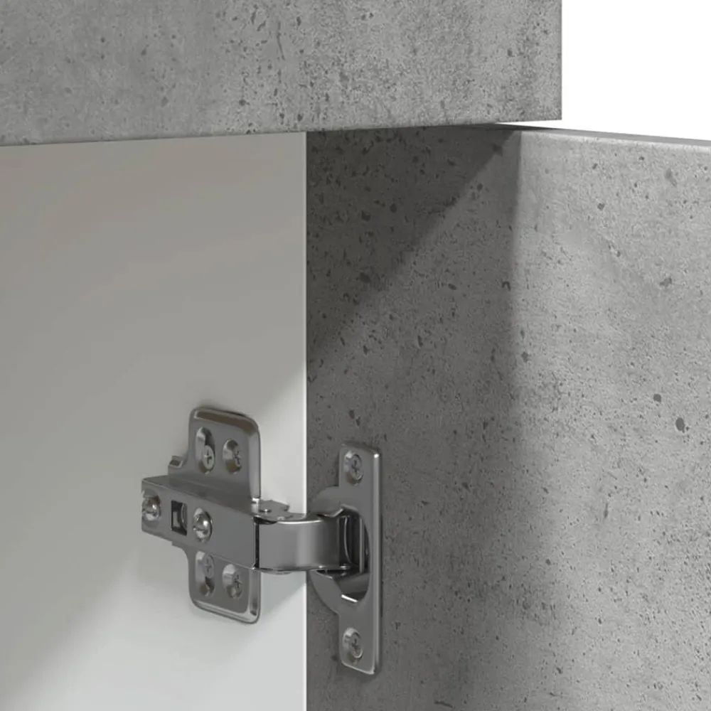 vidaXL Armarios Y Almacenamiento-Mueble bajo con cajón "Lyon" de, gris hormigón, 80 x 46 x 81,5 cm, madera de ingeniería