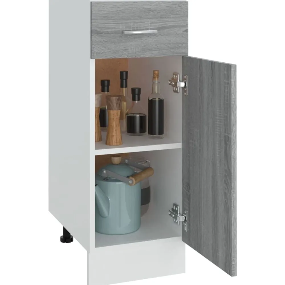 vidaXL Armarios Y Almacenamiento-Mueble bajo con cajón "Lyon" , 30 x 46 x 81,5 cm, madera de ingeniería,