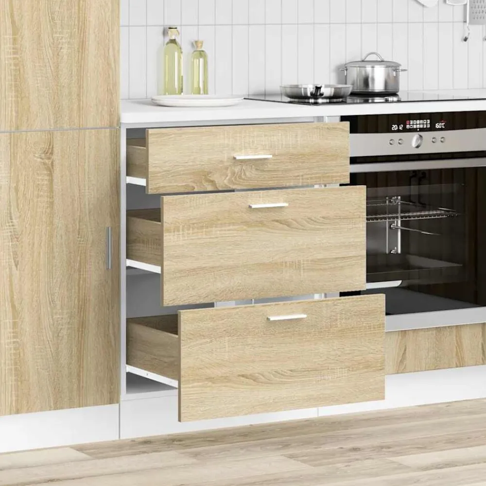 vidaXL Mueble bajo de cocina "Lyon" de de madera de ingeniería Roble Sonoma