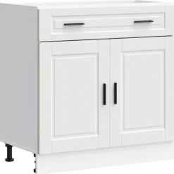 vidaXL Mueble bajo de cocinaPorto madera contrachapada blanca Blanco Sale