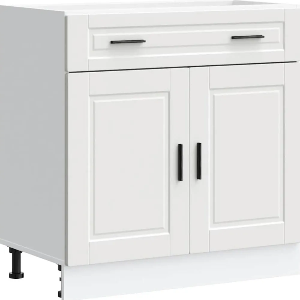 vidaXL Mueble bajo de cocinaPorto madera contrachapada blanca Blanco Sale