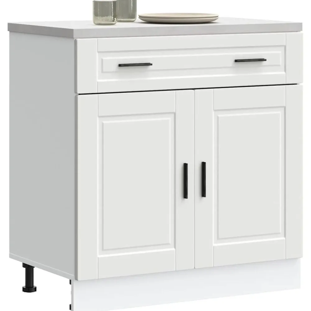 vidaXL Mueble bajo de cocinaPorto madera contrachapada blanca Blanco Sale