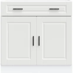 vidaXL Mueble bajo de cocinaPorto madera contrachapada blanca Blanco Sale