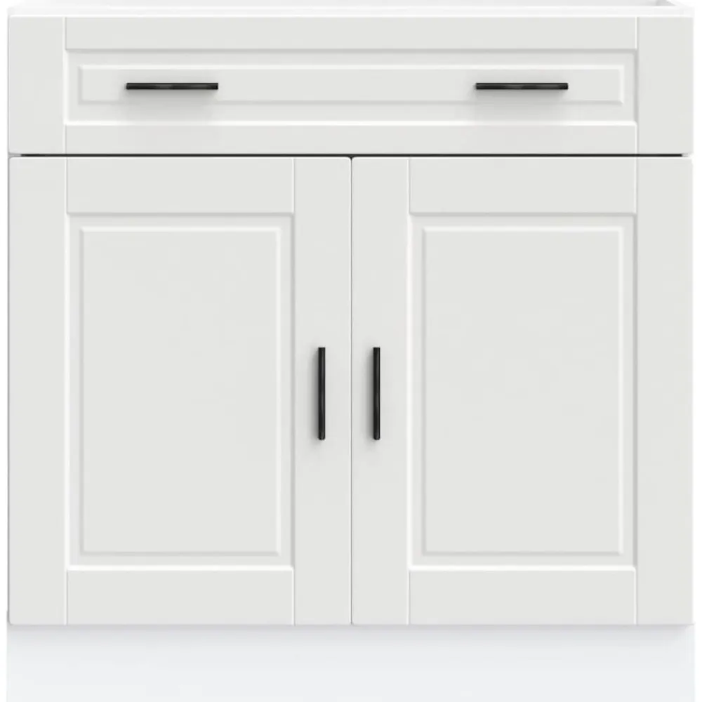 vidaXL Mueble bajo de cocinaPorto madera contrachapada blanca Blanco Sale