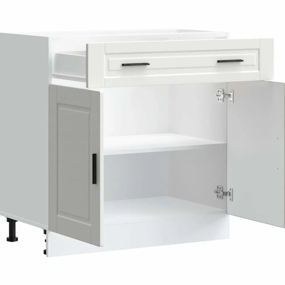 vidaXL Mueble bajo de cocinaPorto madera contrachapada blanca Blanco Sale