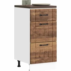 vidaXL Mueble bajo de cocina Lucca madera vieja Madera envejecida Hot