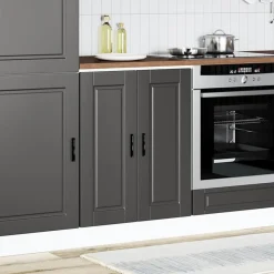 vidaXL Mueble bajo de cocinaPorto madera contrachapada Negro Best