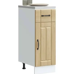 vidaXL Mueble bajo de cocina Lucca roble sonoma Madera reciclada Sale