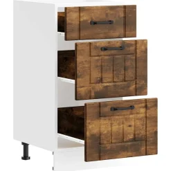 vidaXL Mueble bajo de cocina Lucca Roble ahumado Discount