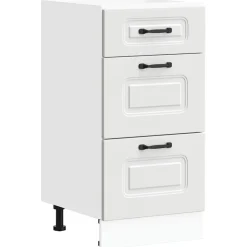 vidaXL Armarios Y Almacenamiento-Mueble bajo de cocina Kalmar madera de ingeniería blanca