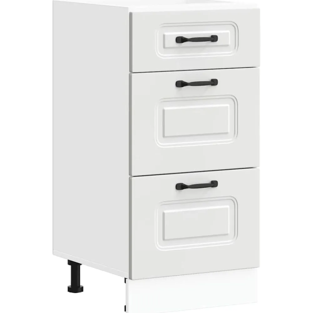 vidaXL Armarios Y Almacenamiento-Mueble bajo de cocina Kalmar madera de ingeniería blanca