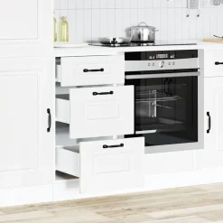 vidaXL Armarios Y Almacenamiento-Mueble bajo de cocina Kalmar madera de ingeniería blanca