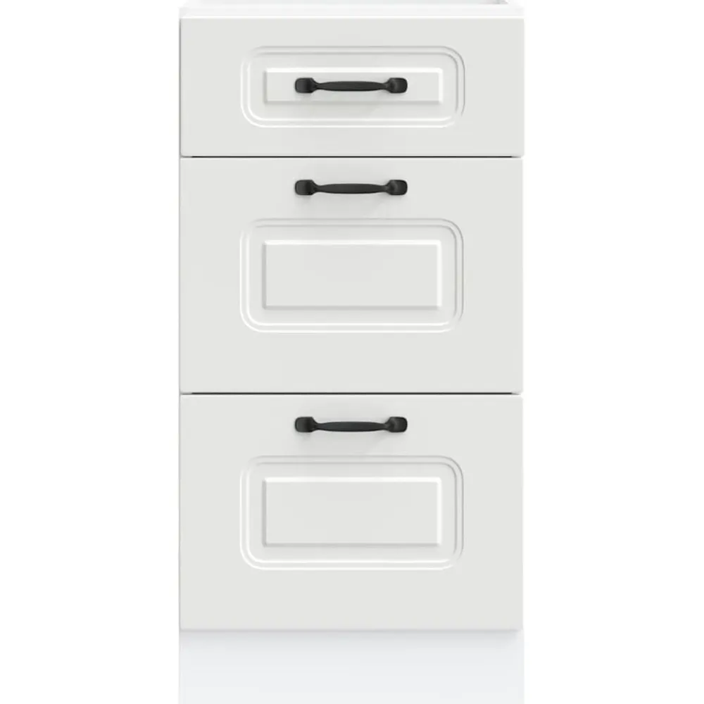 vidaXL Armarios Y Almacenamiento-Mueble bajo de cocina Kalmar madera de ingeniería blanca