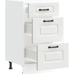 vidaXL Armarios Y Almacenamiento-Mueble bajo de cocina Kalmar madera de ingeniería blanca
