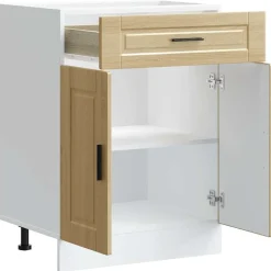 vidaXL Mueble bajo de cocinaporto roble sonoma madera reconstituida Madera reciclada Clearance