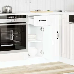 vidaXL Armarios Y Almacenamiento-Mueble bajo de cocina Lucca madera de ingeniería blanca