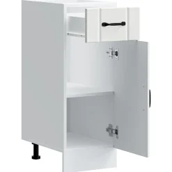vidaXL Armarios Y Almacenamiento-Mueble bajo de cocina Lucca madera de ingeniería blanca