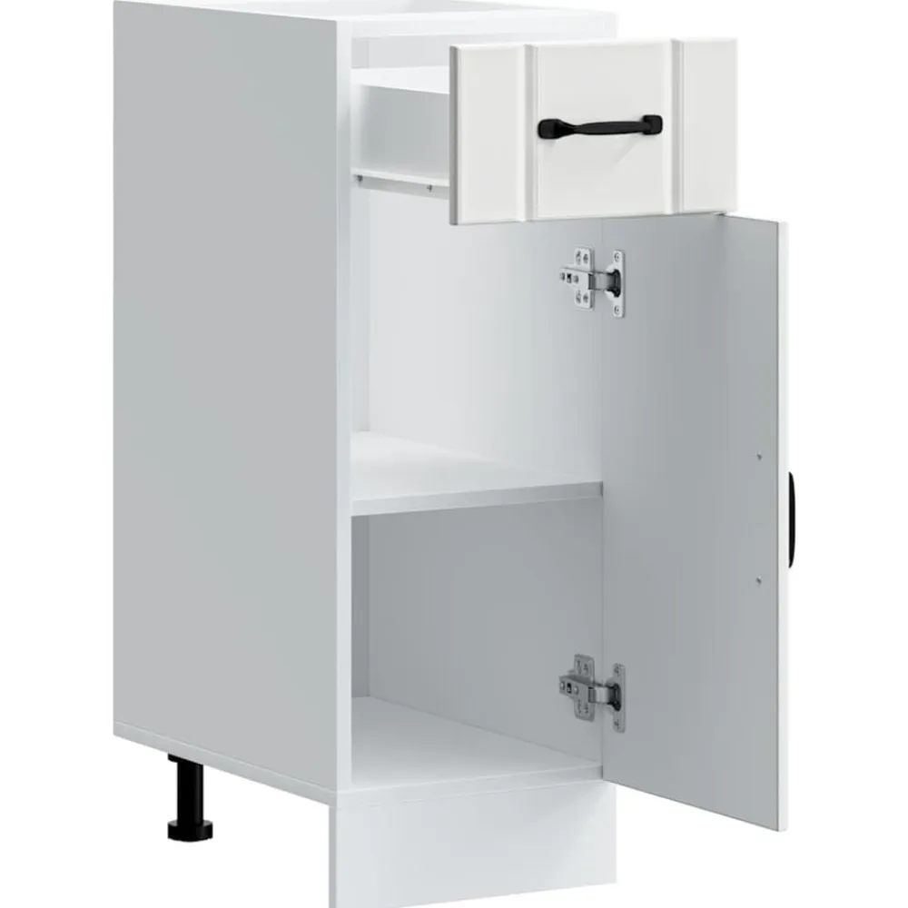 vidaXL Armarios Y Almacenamiento-Mueble bajo de cocina Lucca madera de ingeniería blanca