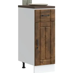 vidaXL Mueble bajo de cocina Lucca Roble ahumado New