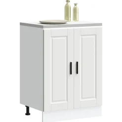 vidaXL Armarios Y Almacenamiento-Mueble bajo de cocinaPorto madera contrachapada blanca