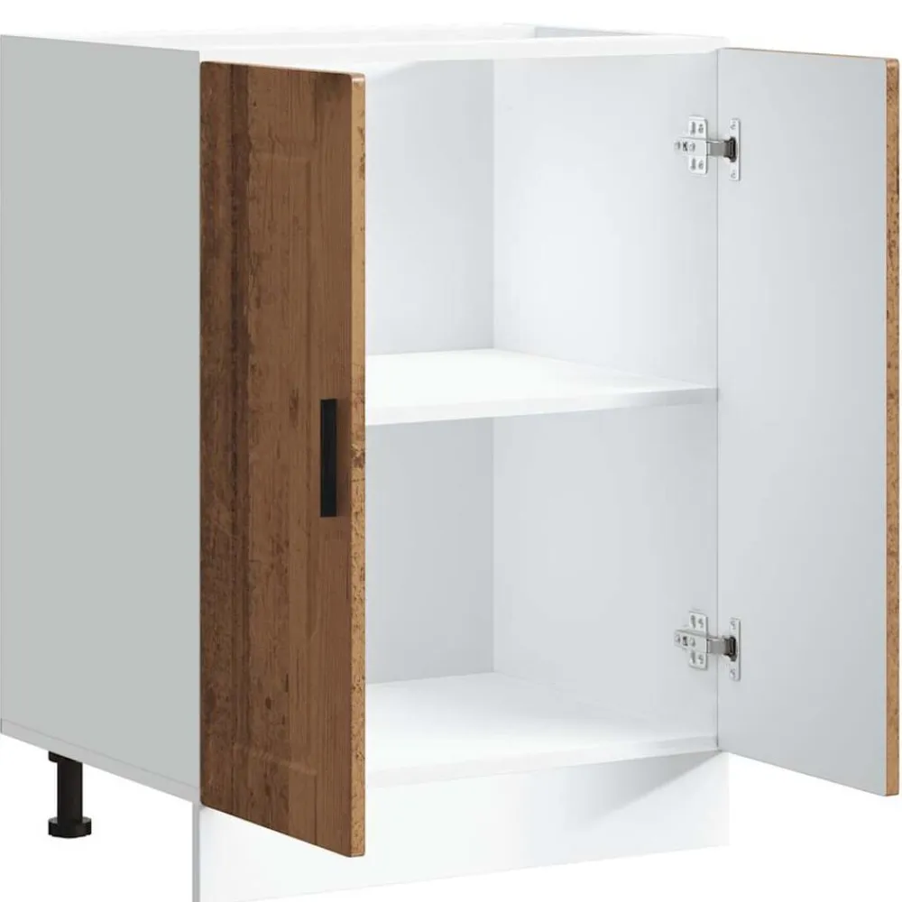 vidaXL Mueble bajo de cocinaporto madera vieja madera reconstituida Madera envejecida Online