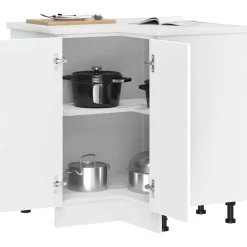 vidaXL Mueble bajo esquinero de cocina Kalmar madera ingeniería blanca Blanco New