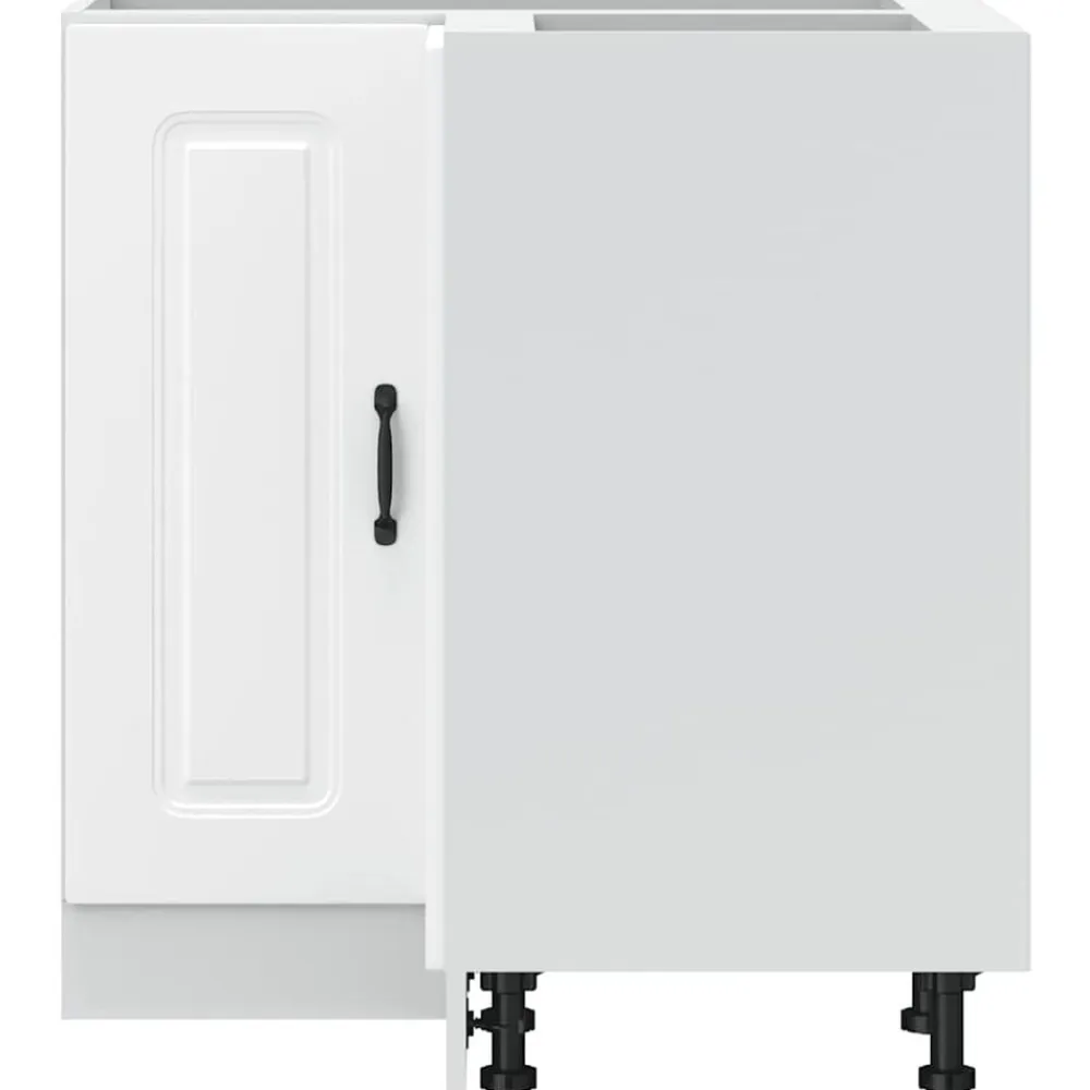 vidaXL Mueble bajo esquinero de cocina Kalmar madera ingeniería blanca Blanco New