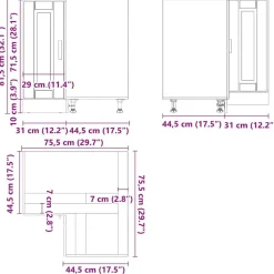 vidaXL Mueble bajo esquina de cocinaporto madera reconstituida Roble marr&oacute;n Discount