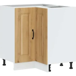 vidaXL Mueble bajo esquinero cocina Kalmar madera de Roble artesanal Best