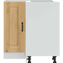 vidaXL Mueble bajo esquinero cocina Kalmar madera de Roble artesanal Best