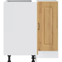 vidaXL Mueble bajo esquinero cocina Kalmar madera de Roble artesanal Best